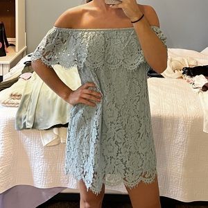 Off the shoulder crochet/lace dress